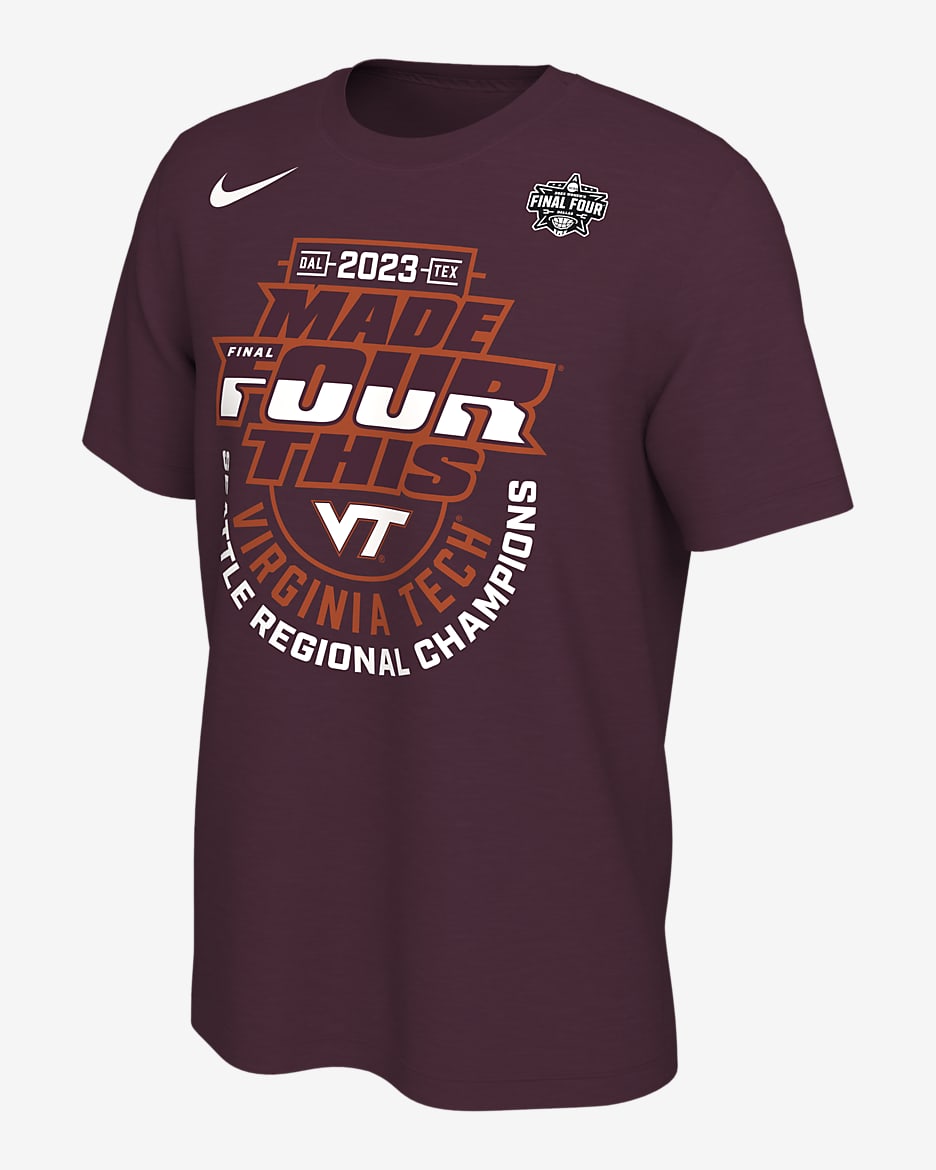 Virginia Tech Men s Nike College Regional Champs T Shirt